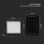 6W LED Proiector Solar 4000K Baterie Detașabilă 3m de Cablu, Negru - Image 4
