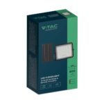 10W LED Proiector Solar 4000K Baterie Detașabilă 3m de Cablu, Negru - Image 4