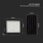 10W LED Proiector Solar 4000K Baterie Detașabilă 3m de Cablu, Negru - Image 5