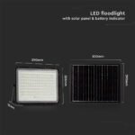 20W LED Proiector Solar 4000K Baterie Detașabilă 3m de Cablu, Negru - Image 4