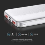 10000mAh Power Bank Cu Încărcare Rapidă Alb - Image 5