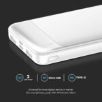 10000mAh Power Bank Cu Încărcare Rapidă Alb - Image 5