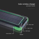 Baterie externa, Wireless Charging, Panou Solar, 10000mAh, V-Tac - Image 4