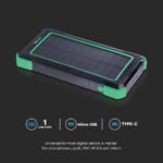Baterie externa, Wireless Charging, Panou Solar, 10000mAh, V-Tac - Image 3