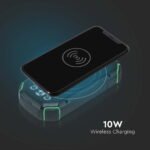Baterie externa, Wireless Charging, Panou Solar, 30000mAh, V-Tac - Image 9