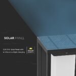 Lampă Solară 2W LED Cip SAMSUNG Gri 3000K - Image 5