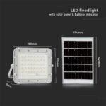 10W LED Proiector Solar 4000K Baterie Detașabilă 3m de Cablu, Alb - Image 4