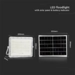 20W LED Proiector Solar 4000K Baterie Detașabilă 3m de Cablu, Alb - Image 4