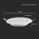 18W Panou LED Backlit Rotund Încastrat 6500K - Image 3