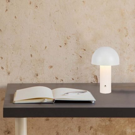 Lampă de Masă LED Baterie 1800mAh 150×250 3in1 Corp Alb