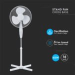 40W Ventilator Stand 600 mm Bază Încruscisata 4 Butoane 3 Pale - Image 3
