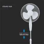 40W Ventilator Stand 600 mm Bază Încruscisata 4 Butoane 3 Pale - Image 4
