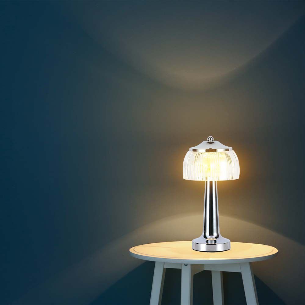 LED Lampă de Masă 1800mAH Baterie D:13.5*26.5 Corp Cromat 3IN1