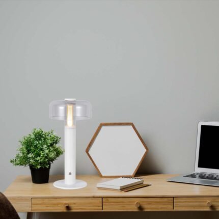LED Lampă de Masă cu Acumulator 1800mAh 150 x 300 3 in 1 Corp Alb