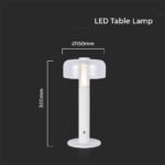 LED Lampă de Masă cu Acumulator 1800mAh 150 x 300 3 in 1 Corp Alb - Image 4