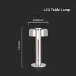LED Lampă de Masă cu Acumulator 1800mAh 150 x 300 3 in 1 Corp Champagne - Image 4