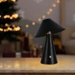 LED Lampă de Masă cu Acumulator 1800mAh 180 x 240 3 in 1 Corp Negru