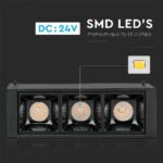 Spot Linear LED Magnetic 3 x1W SMD Negru IP20 24V 3000K - Image 5
