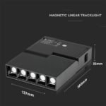 Spot Linear LED Magnetic 5 x2W SMD Negru IP20 24V 3000K - Image 3