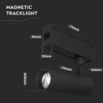 Proiector pe Șină LED Magnetic 15W IP20 24V Black 3000K - Image 2