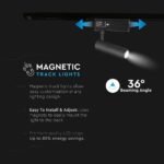 Proiector pe Șină LED Magnetic 15W IP20 24V Black 3000K - Image 3