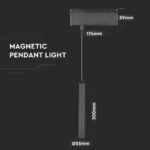 Pendul LED 15W Magnetic Negru IP20 24V 4000K