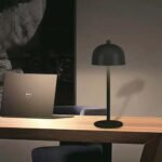 Lampă de Masă LED Baterie 1800mAh 115×300 3in1 Corp Negru