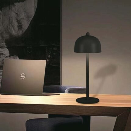 Lampă de Masă LED Baterie 1800mAh 115×300 3in1 Corp Negru