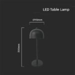 Lampă de Masă LED Baterie 1800mAh 115×300 3in1 Corp Negru - Image 4