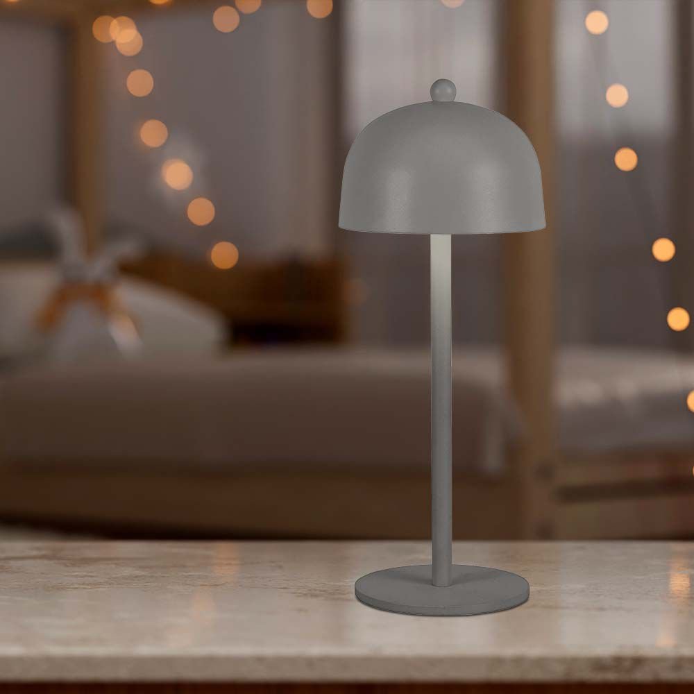 Lampă de Masă LED Baterie 1800mAh 115×300 3in1 Corp Gri