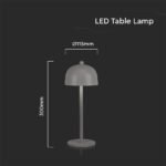 Lampă de Masă LED Baterie 1800mAh 115×300 3in1 Corp Gri - Image 4