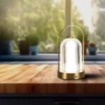 LED Lampă de Masă 1800mAH Baterie D:120*190 Corp Auriu 3IN1