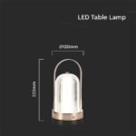 LED Lampă de Masă 1800mAH Baterie D:120*190 Corp Auriu 3IN1 - Image 4