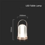 LED Lampă de Masă 1800mAH Baterie D:120*190 Corp Patonă de Bronz 3IN1 - Image 4