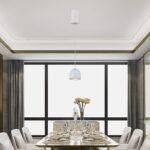 8.5W LED Lampă Suspendată Φ100 Corp Alb 3000K