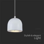 8.5W LED Lampă Suspendată Φ100 Corp Alb 3000K - Image 5