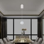 8.5W LED Lampă Suspendată Φ100 Cablu Ajustabil Touch On/Of Corp Gri 3000K