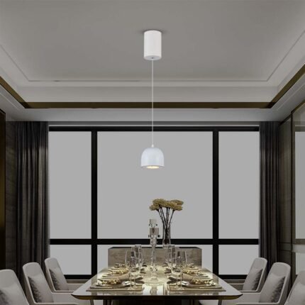 8.5W LED Lampă Suspendată Φ100 Cablu Ajustabil Touch On/Of Corp Gri 3000K