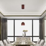 8.5W LED Lampă Suspendată Φ100 Cablu Ajustabil Touch On/Of Corp Maro 3000K