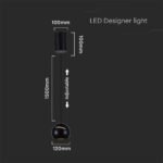 8.5W LED Lampă Suspendată Φ180 Cablu Ajustabil Touch On/Of Corp Negru 3000K - Image 3