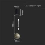 8.5W LED Lampă Suspendată Φ180 Cablu Ajustabil Touch On/Of Corp Auriu 3000K - Image 3