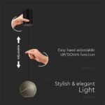 8.5W LED Lampă Suspendată Φ180 Cablu Ajustabil Touch On/Of Corp Auriu 3000K - Image 5