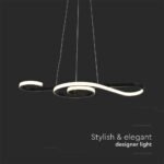 18W LED Lampă Decorativă Suspendată 700*250 Corp Negru 3000K - Image 5