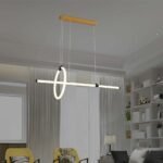 16W LED Lampă Decorativă Suspendată 860*300 Corp Negru 3000K