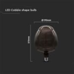 Bec LED 4W E27 Filament Formă de Măr Negru - Image 3