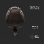 Bec LED 4W E27 Filament Formă de Măr Negru - Image 4