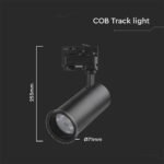 30W LED Proiector pe șină COB 3 in 1 Corp Negru - Image 3