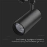 30W LED Proiector pe șină COB 3 in 1 Corp Negru - Image 5