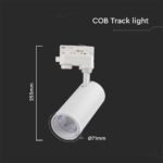 30W LED Proiector pe șină COB 3 in 1 Corp Alb - Image 3