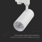 30W LED Proiector pe șină COB 3 in 1 Corp Alb - Image 5